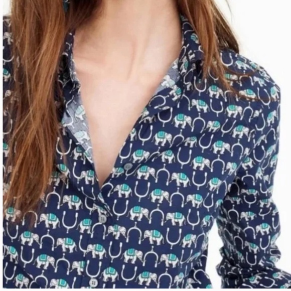 J. Crew Perfect Button Down Shirt - Picture 1 of 7